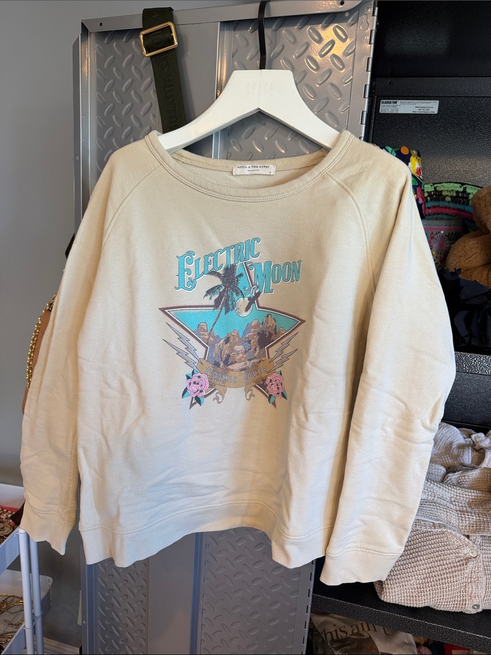 Spell Cream 'Electric Moon' Graphic Crewneck